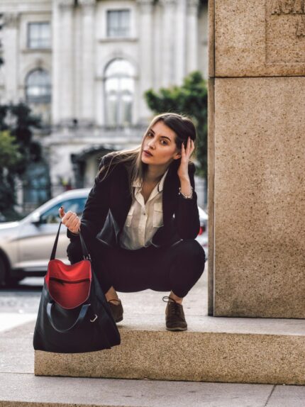 Limited Edition Leather Tote Bag, Red Lining, 15'' Laptop Bag