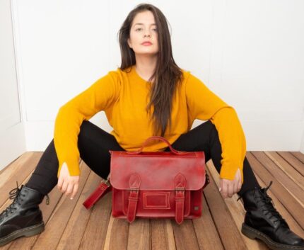 Leather satchel backpack, vintage backpack red leather, laptop bag for work, bag briefcase women, messenger bag women, convertible backpack