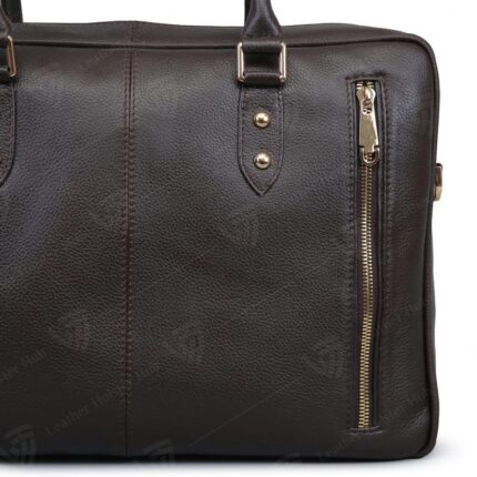 Genuine Leather Laptop Bag – Professional Business Satchel, 16-inch