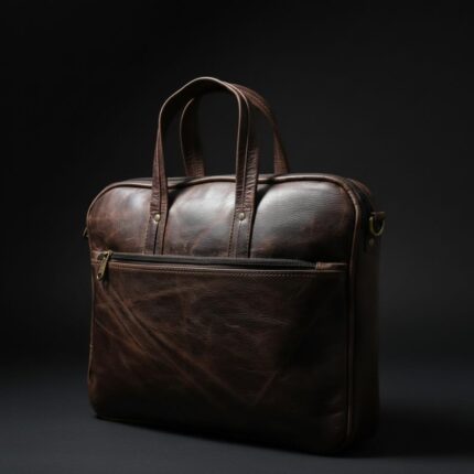 Genuine Leather Laptop Messenger Bag | Vintage Brown Office Bag